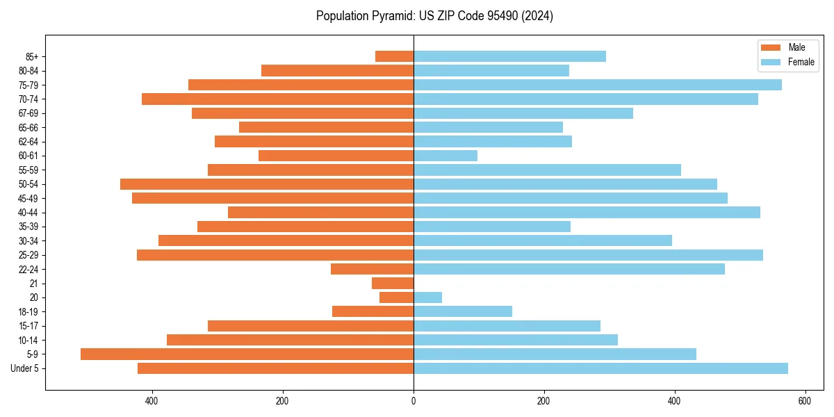 Population pyramid for 