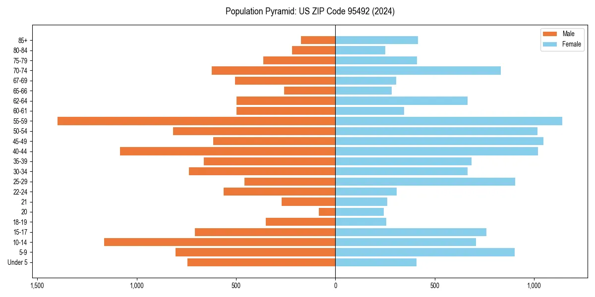 Population pyramid for 
