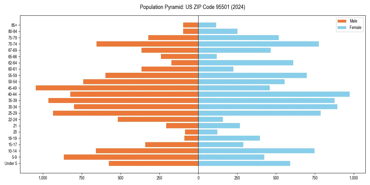 Population pyramid for 