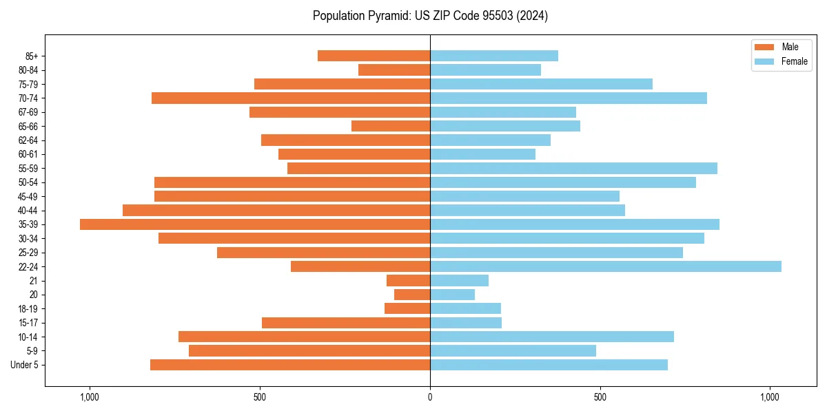 Population pyramid for 