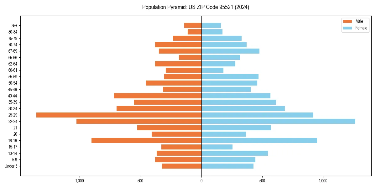 Population pyramid for 