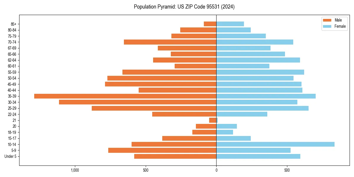 Population pyramid for 