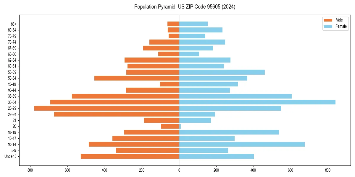 Population pyramid for 