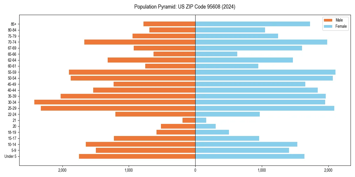 Population pyramid for 