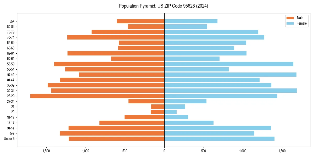 Population pyramid for 