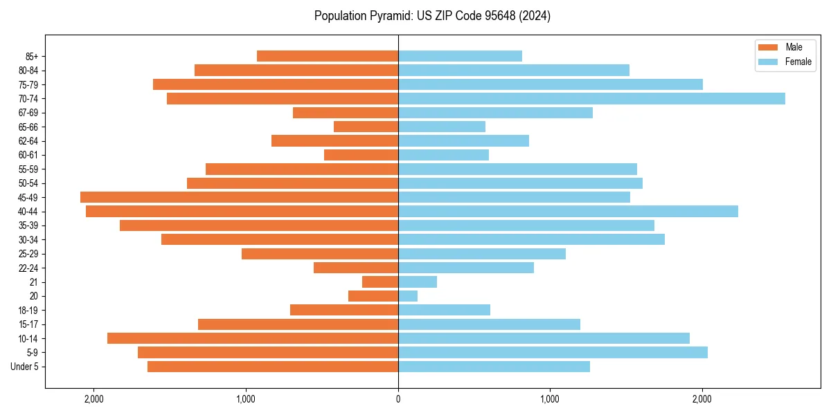 Population pyramid for 