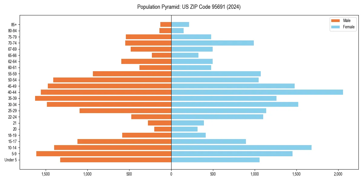 Population pyramid for 