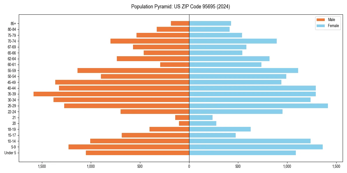 Population pyramid for 