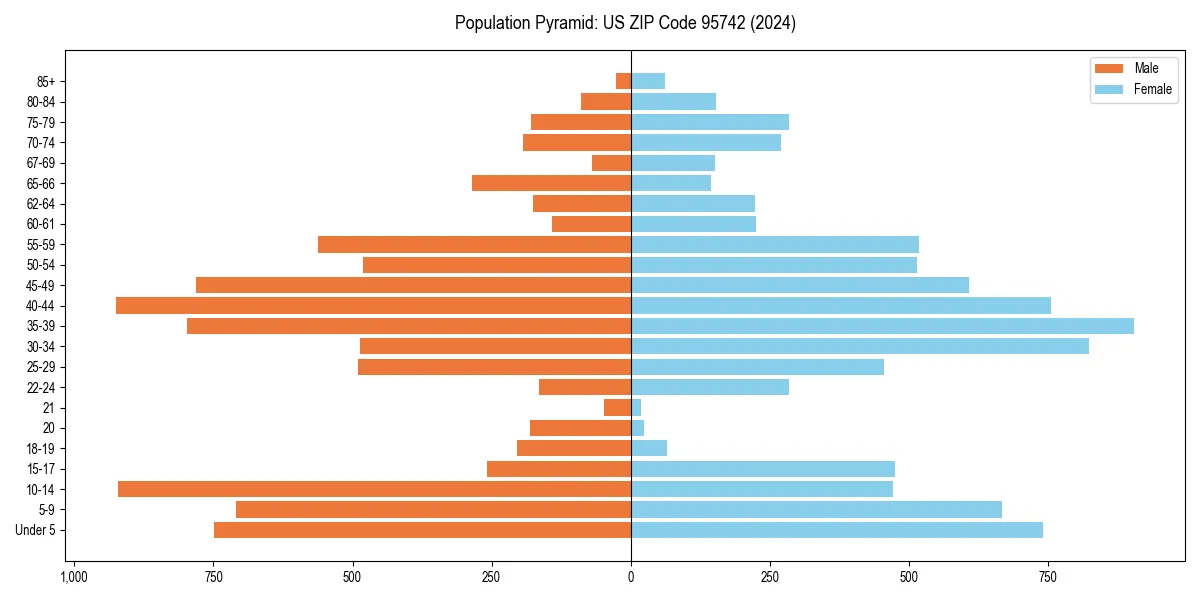 Population pyramid for 