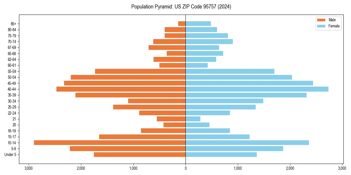 Population pyramid for 