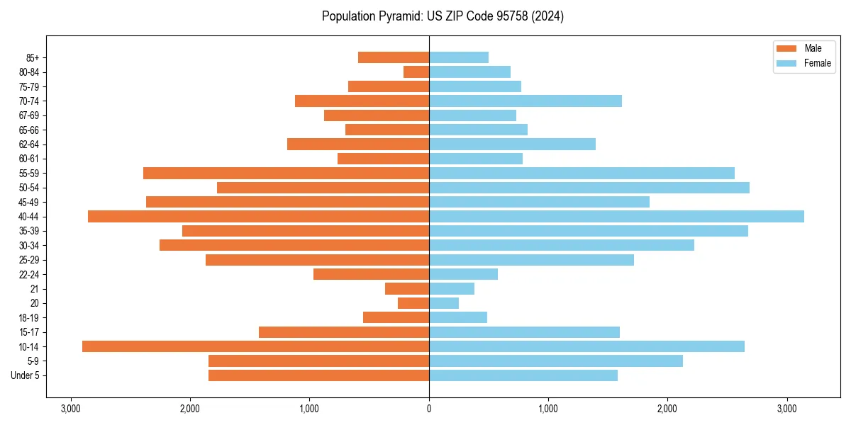 Population pyramid for 