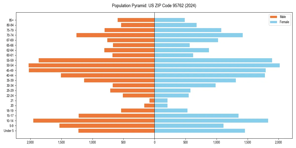 Population pyramid for 