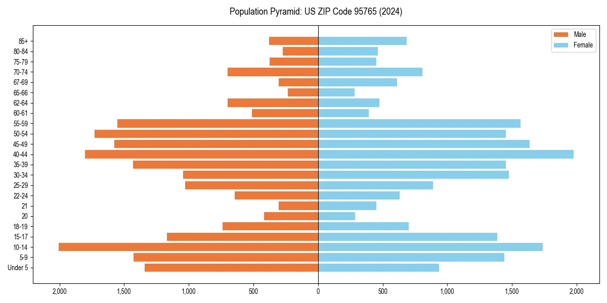 Population pyramid for 