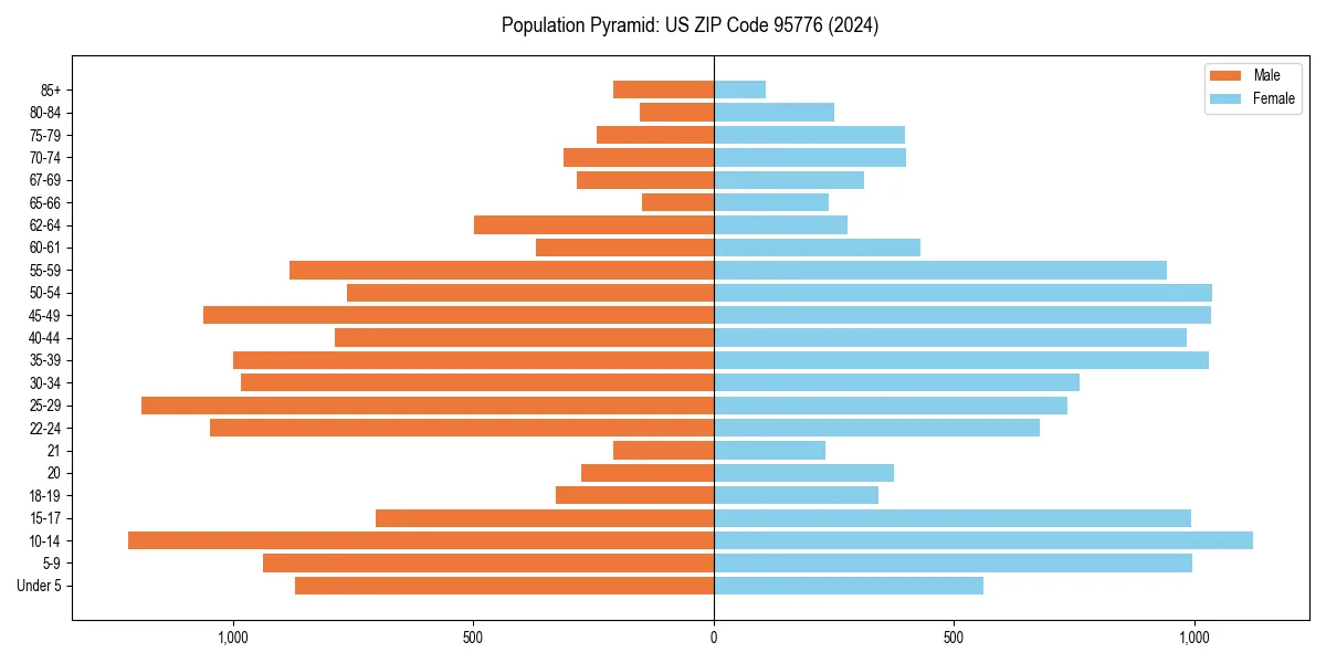 Population pyramid for 