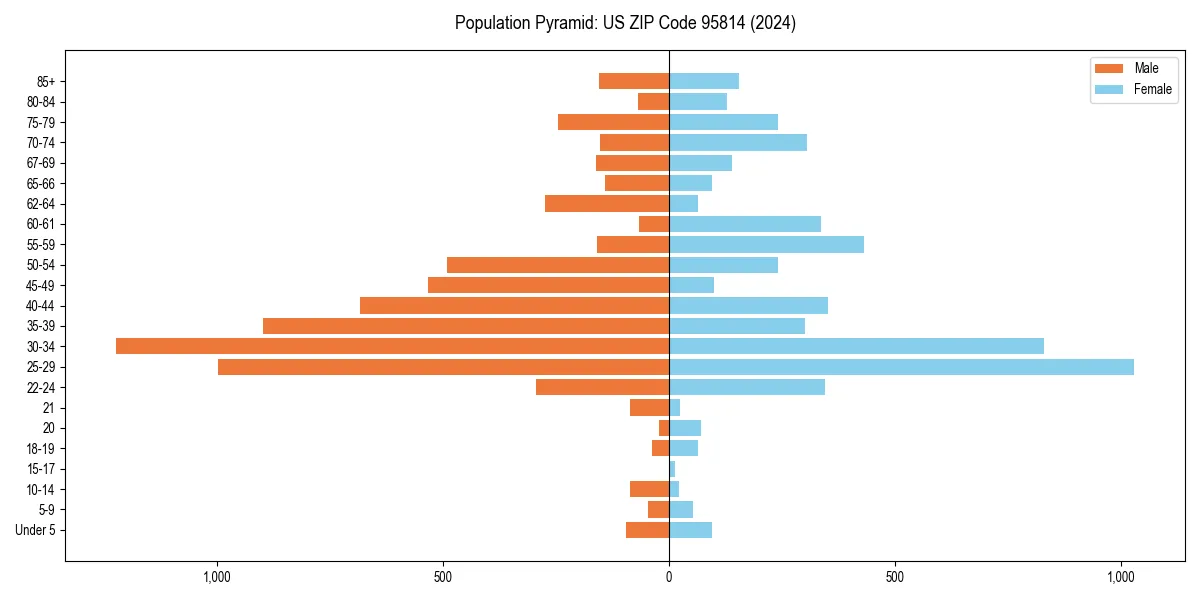 Population pyramid for 