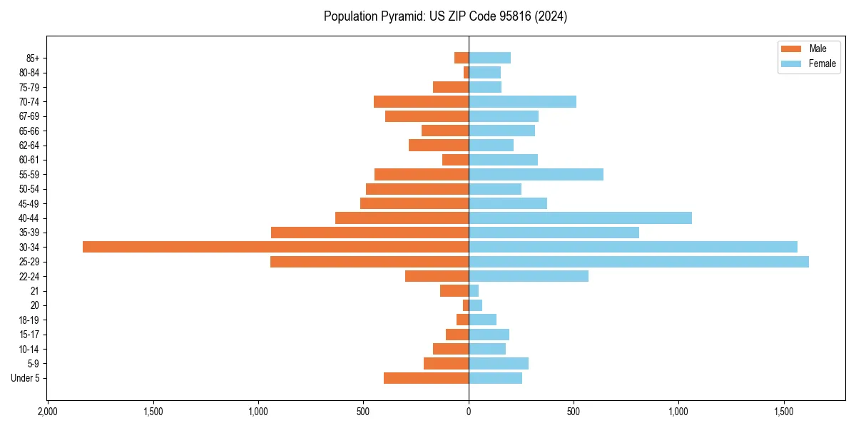 Population pyramid for 