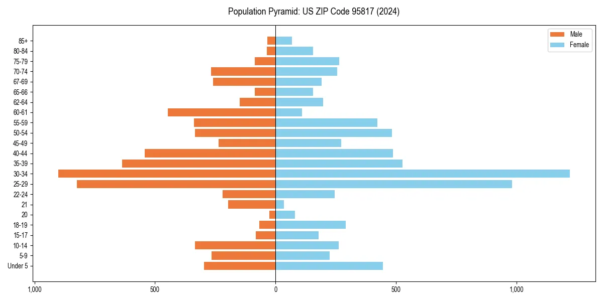 Population pyramid for 