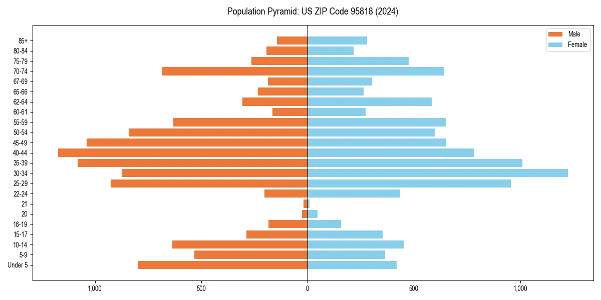 Population pyramid for 
