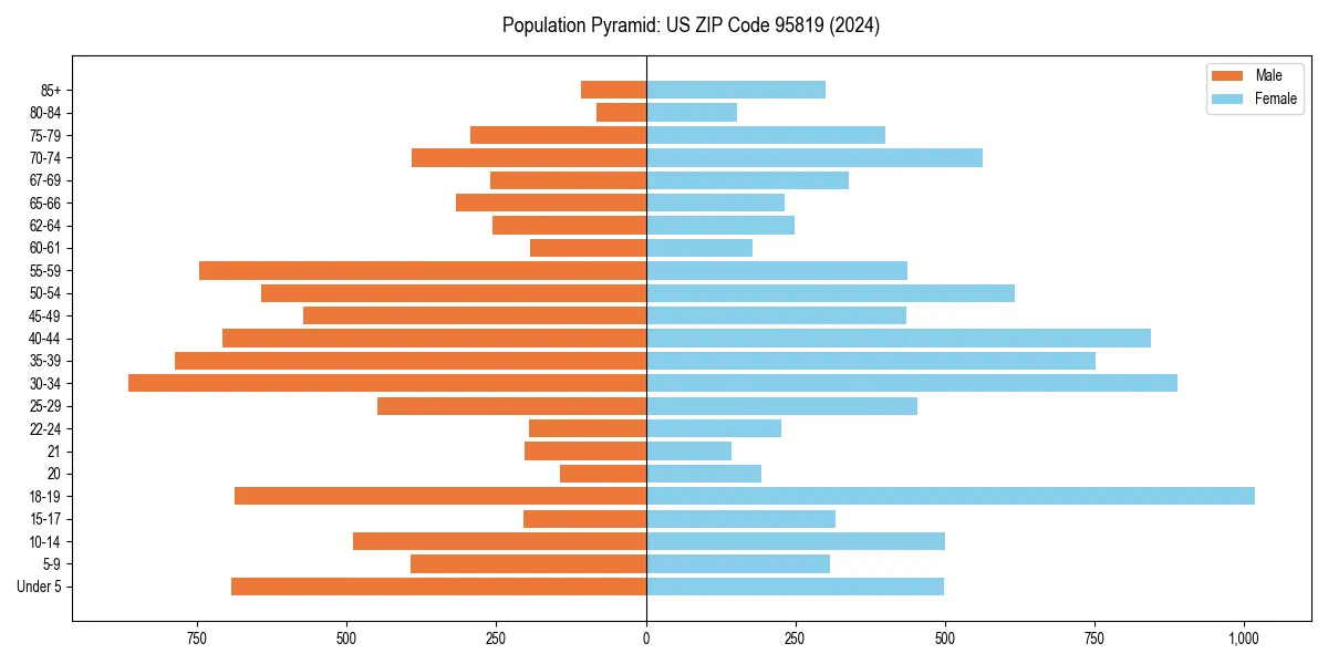Population pyramid for 