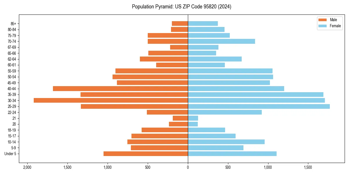 Population pyramid for 