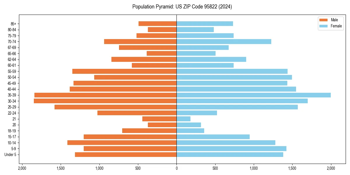 Population pyramid for 