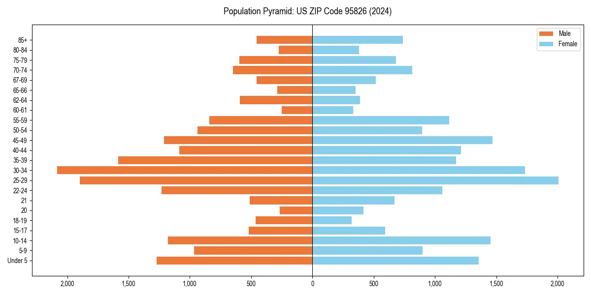 Population pyramid for 