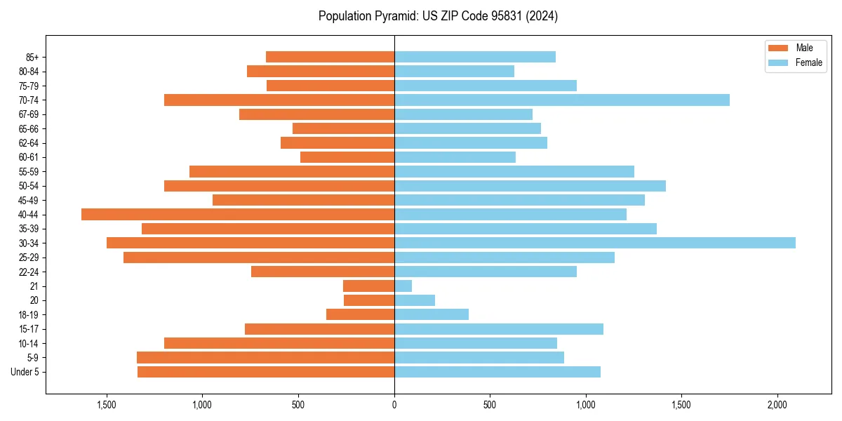 Population pyramid for 