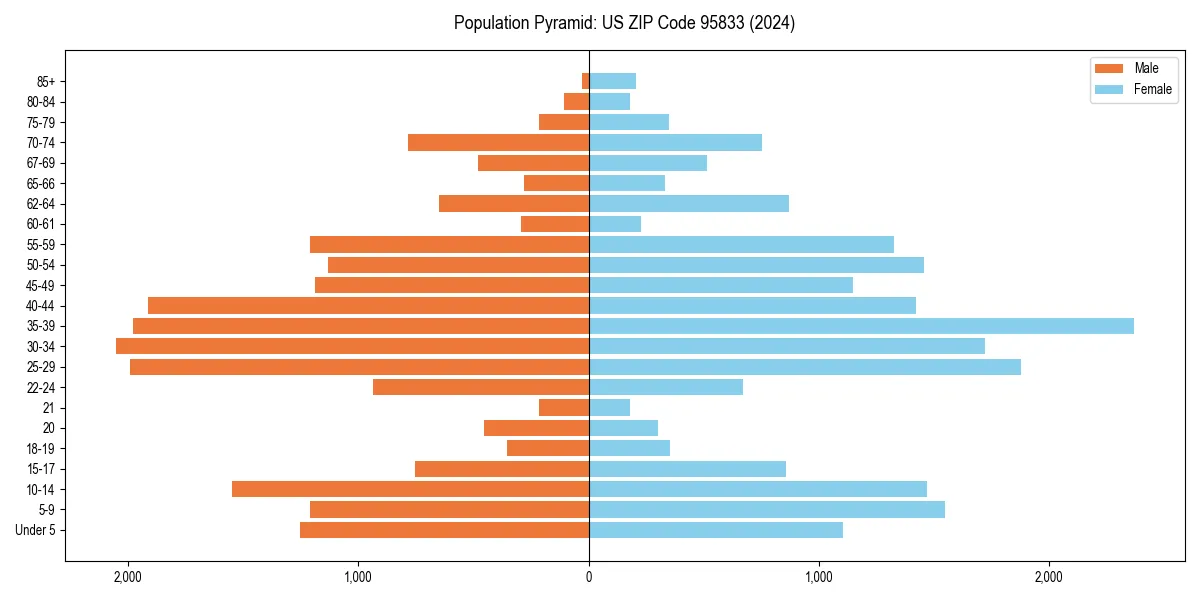 Population pyramid for 
