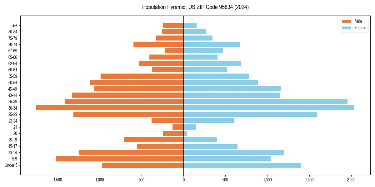 Population pyramid for 