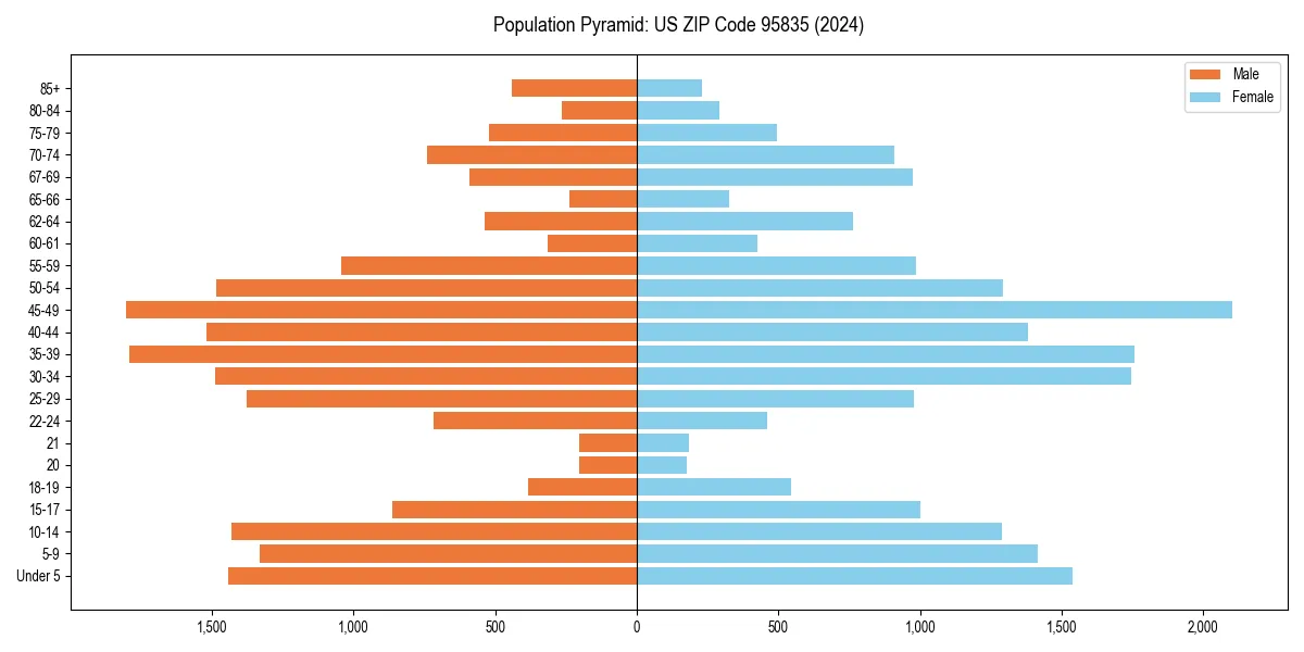 Population pyramid for 