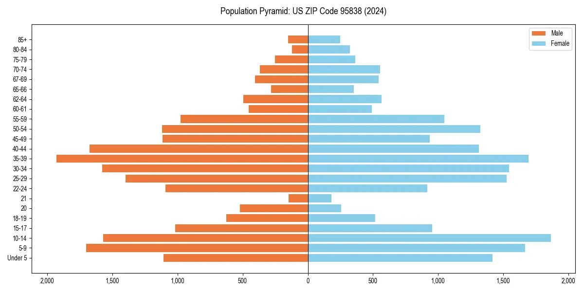 Population pyramid for 