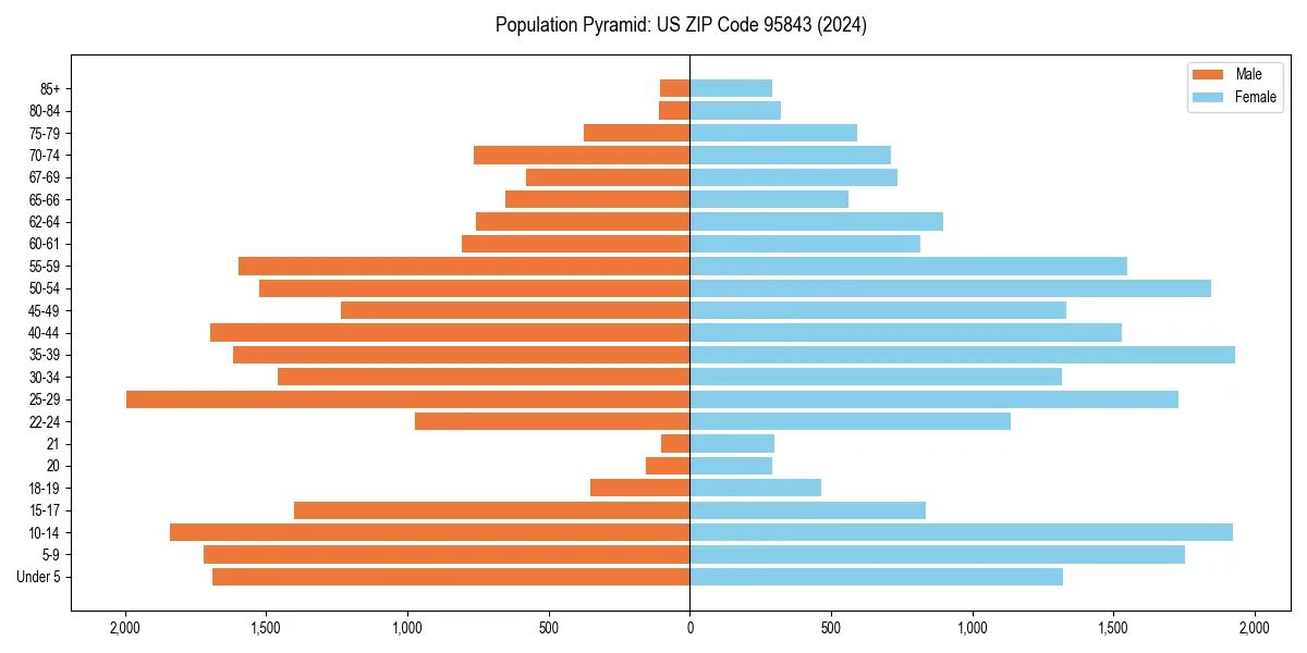 Population pyramid for 