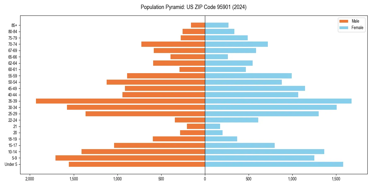 Population pyramid for 