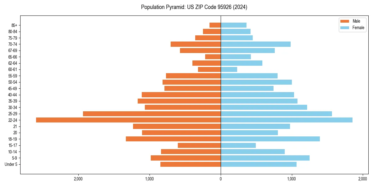 Population pyramid for 