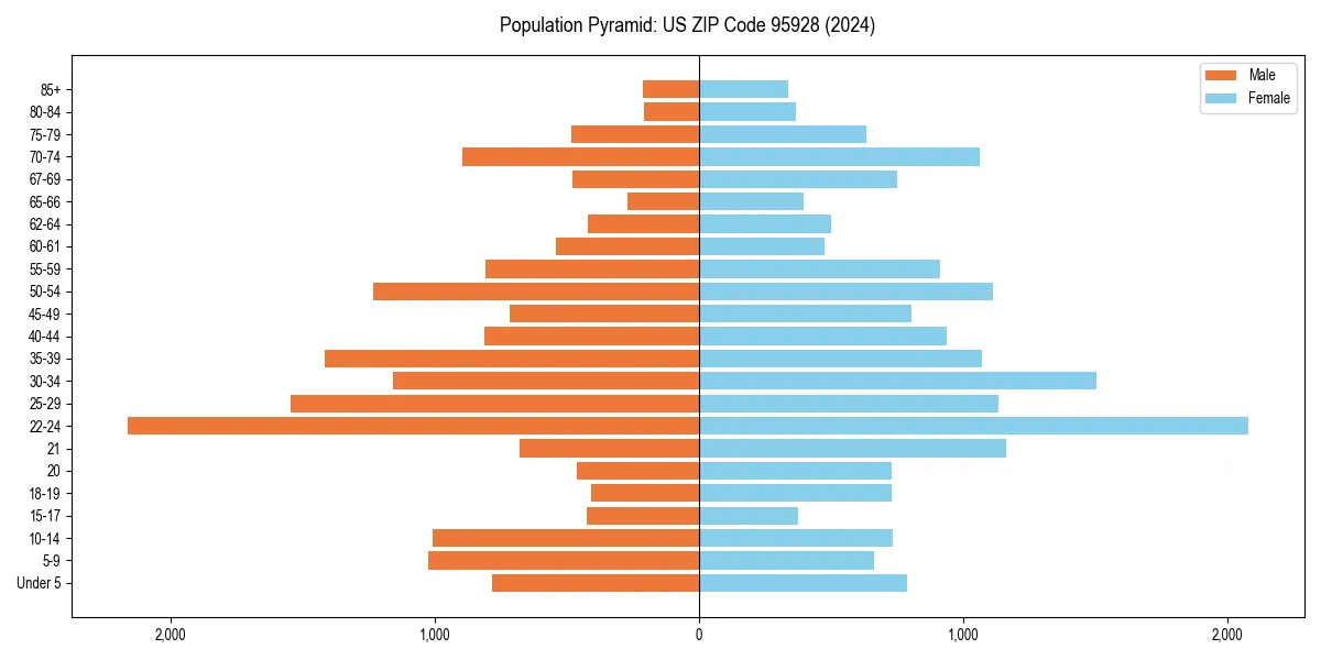 Population pyramid for 