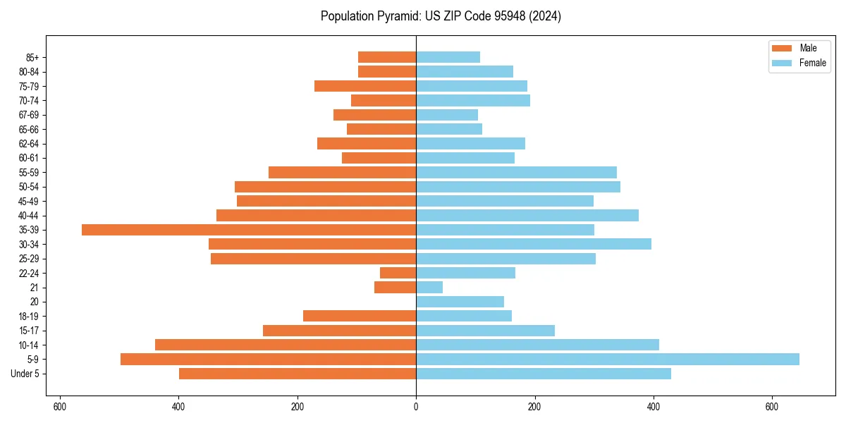 Population pyramid for 