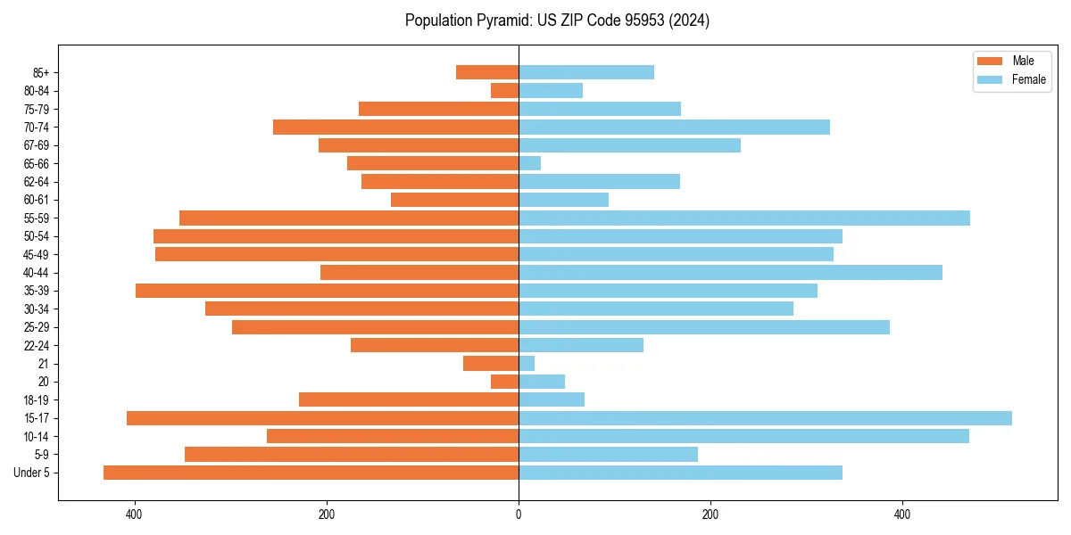 Population pyramid for 