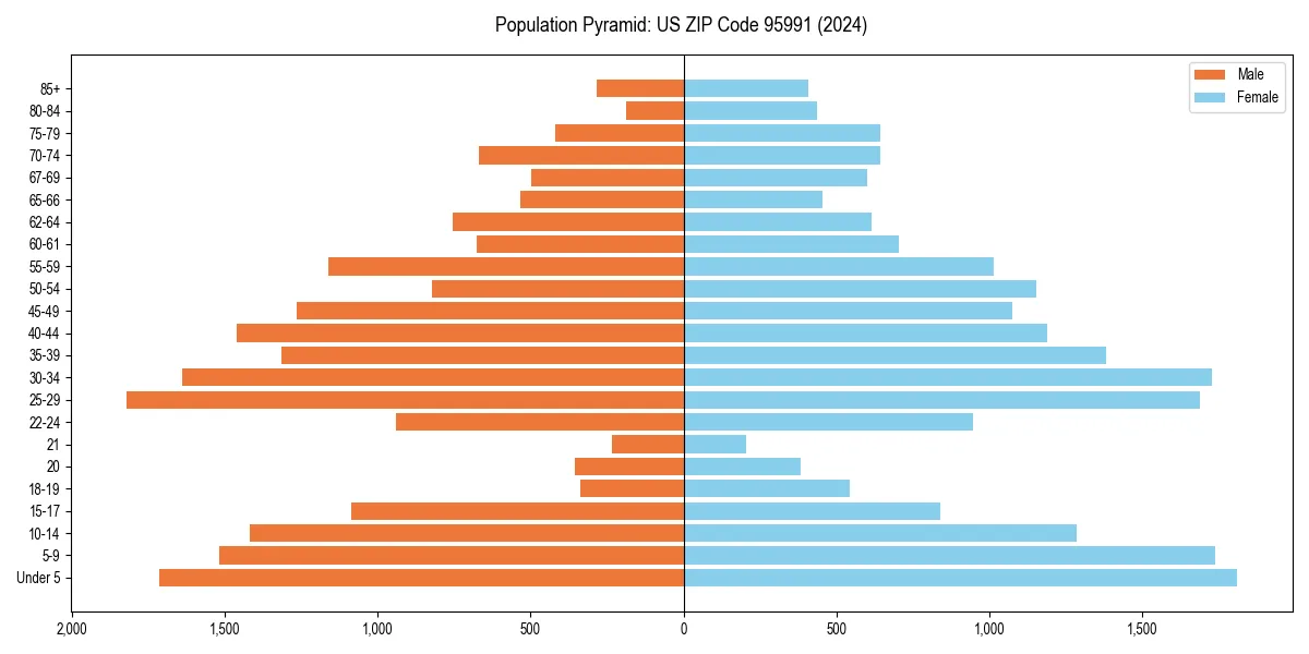 Population pyramid for 
