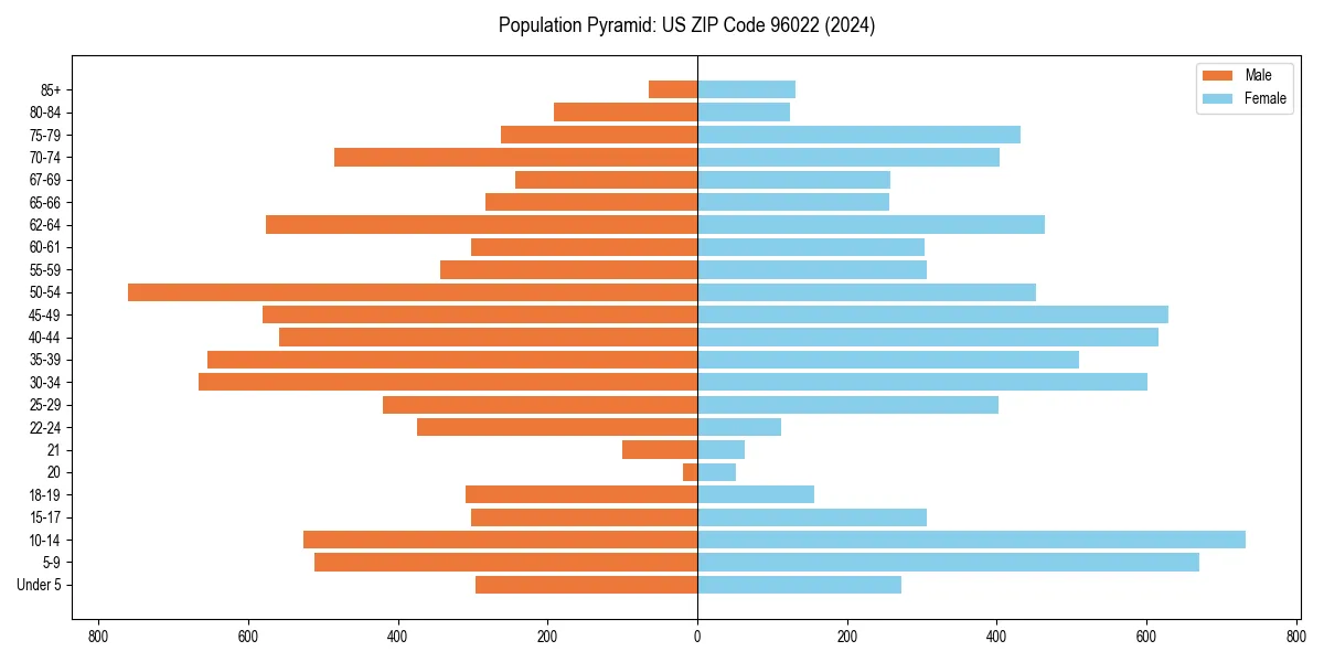Population pyramid for 
