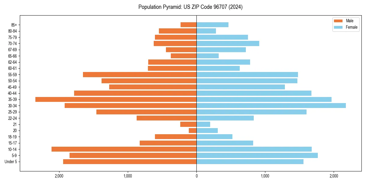 Population pyramid for 