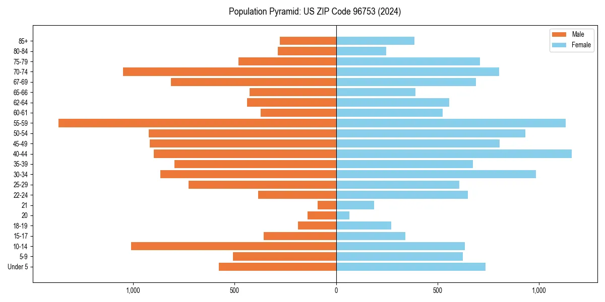Population pyramid for 