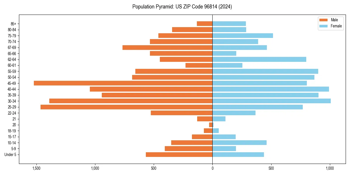 Population pyramid for 