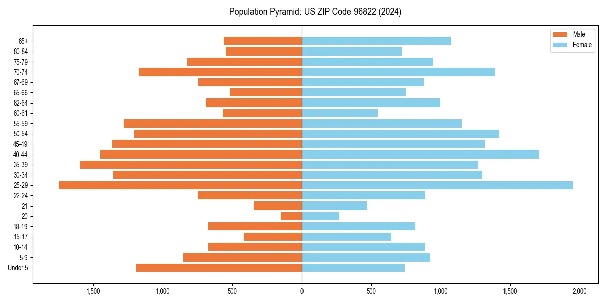 Population pyramid for 