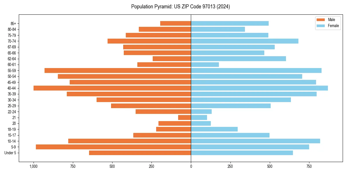 Population pyramid for 
