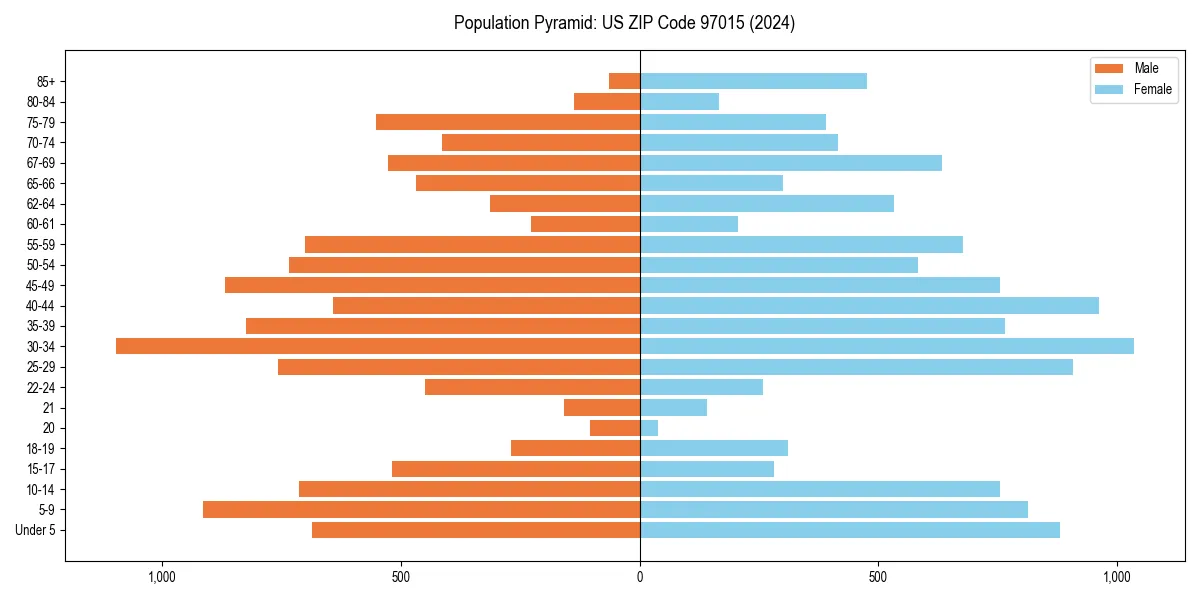 Population pyramid for 