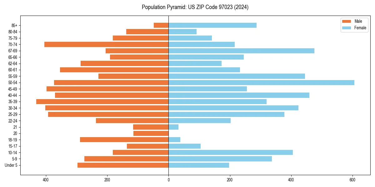 Population pyramid for 
