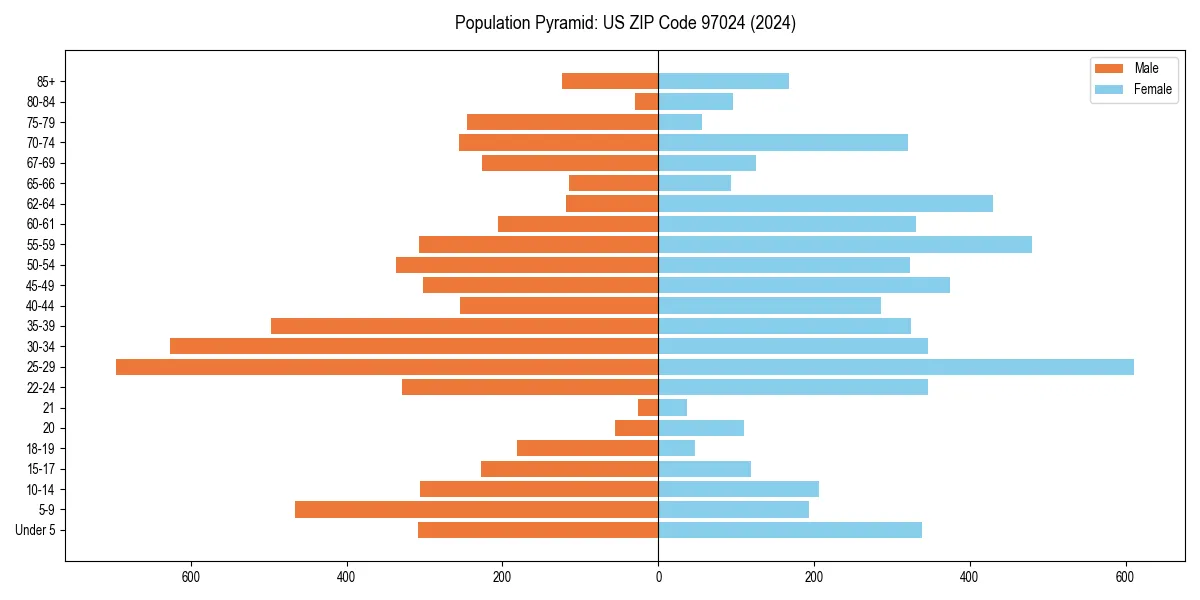 Population pyramid for 