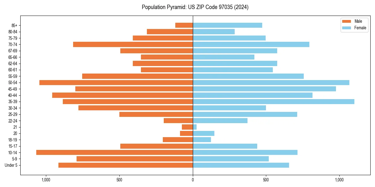 Population pyramid for 