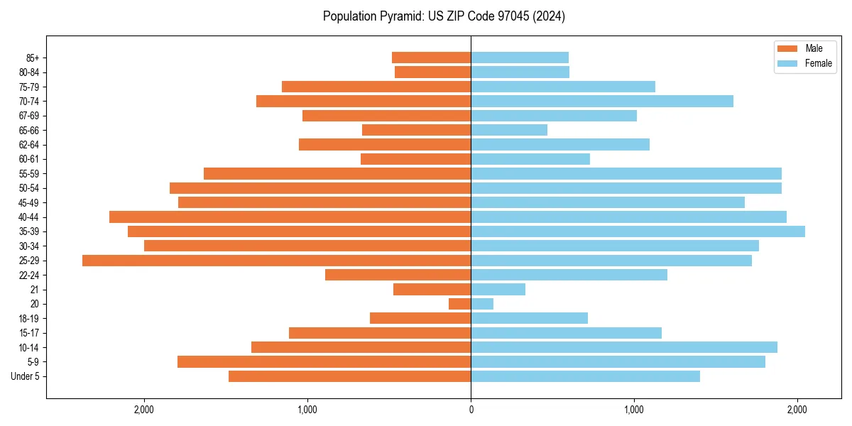 Population pyramid for 