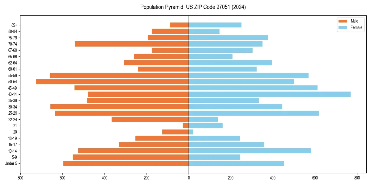 Population pyramid for 